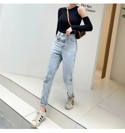 Woman Loose Boyfriends Jeans 2023 Harem Pants Vintage Washed High Waist Jeans Mom Casual Fashionable Denim Pants Mujer $58.23...