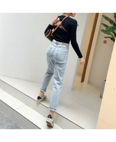 Woman Loose Boyfriends Jeans 2023 Harem Pants Vintage Washed High Waist Jeans Mom Casual Fashionable Denim Pants Mujer $58.23...