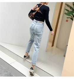 Woman Loose Boyfriends Jeans 2023 Harem Pants Vintage Washed High Waist Jeans Mom Casual Fashionable Denim Pants Mujer $58.23...