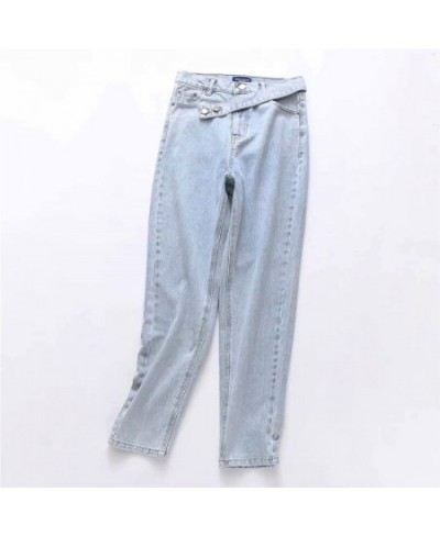 Woman Loose Boyfriends Jeans 2023 Harem Pants Vintage Washed High Waist Jeans Mom Casual Fashionable Denim Pants Mujer $58.23...