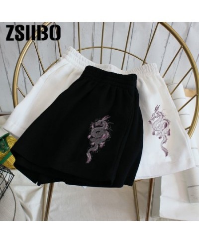 2023 Shorts female dragon print stretch cute girl sweet Harajuku colorful simple oversized trousers female Women's sport shor...