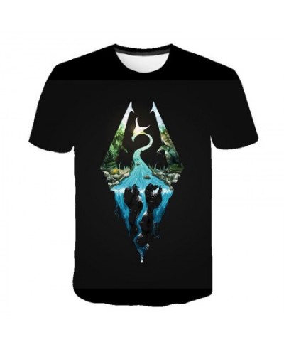 The Elder Scrolls V SKYRIM 3D Print T-shirt Game Men Women Fashion O-Neck Short Sleeve T Shirts Hip Hop Streetwear Tees Tops ...