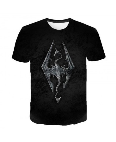 The Elder Scrolls V SKYRIM 3D Print T-shirt Game Men Women Fashion O-Neck Short Sleeve T Shirts Hip Hop Streetwear Tees Tops ...