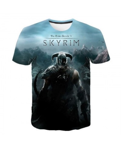 The Elder Scrolls V SKYRIM 3D Print T-shirt Game Men Women Fashion O-Neck Short Sleeve T Shirts Hip Hop Streetwear Tees Tops ...