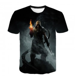 The Elder Scrolls V SKYRIM 3D Print T-shirt Game Men Women Fashion O-Neck Short Sleeve T Shirts Hip Hop Streetwear Tees Tops ...