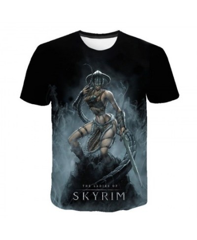 The Elder Scrolls V SKYRIM 3D Print T-shirt Game Men Women Fashion O-Neck Short Sleeve T Shirts Hip Hop Streetwear Tees Tops ...