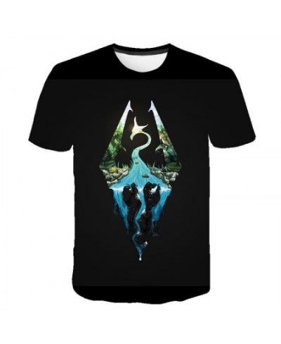 The Elder Scrolls V SKYRIM 3D Print T-shirt Game Men Women Fashion O-Neck Short Sleeve T Shirts Hip Hop Streetwear Tees Tops ...