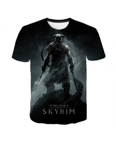 The Elder Scrolls V SKYRIM 3D Print T-shirt Game Men Women Fashion O-Neck Short Sleeve T Shirts Hip Hop Streetwear Tees Tops ...