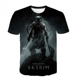 The Elder Scrolls V SKYRIM 3D Print T-shirt Game Men Women Fashion O-Neck Short Sleeve T Shirts Hip Hop Streetwear Tees Tops ...