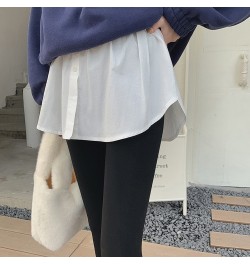 Detachable Mini Under Fake Skirt Shirt Extender Women Black White Fake Hem Tail Blouse Irregular Skirt Shirt Extenders Women ...