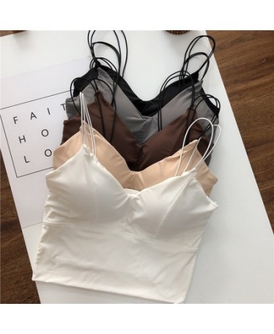 Summer Tops Comfort Tops Underwear Silk Vest Sexy Female White Girls Bras Tube Women Ice Breathable Sexy Black Camisole Crop ...