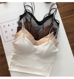 Summer Tops Comfort Tops Underwear Silk Vest Sexy Female White Girls Bras Tube Women Ice Breathable Sexy Black Camisole Crop ...