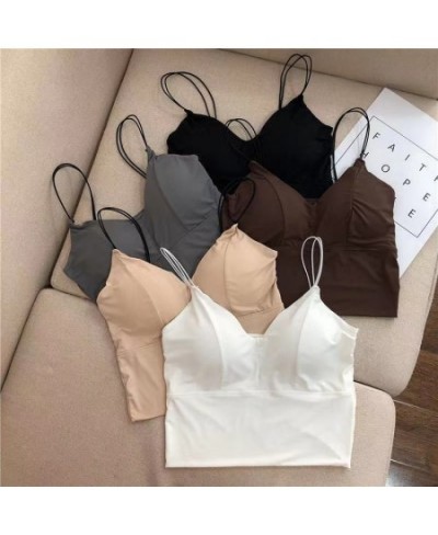 Summer Tops Comfort Tops Underwear Silk Vest Sexy Female White Girls Bras Tube Women Ice Breathable Sexy Black Camisole Crop ...