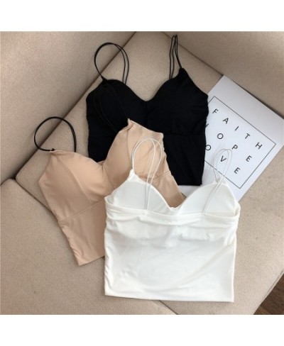 Summer Tops Comfort Tops Underwear Silk Vest Sexy Female White Girls Bras Tube Women Ice Breathable Sexy Black Camisole Crop ...