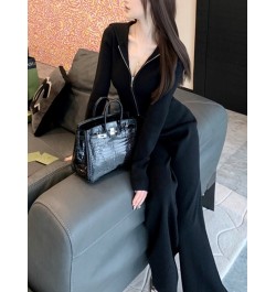 Women's Knitted Tracksuits Casual Hooded Jacket & High Waist Long Pants 2 Piece Set Femme Fashion Clothing Outfit $61.87 - Su...