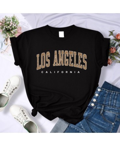 American city Los Angeles California Women Tshirt Brand Summer T Shirt Casual Sport Tee Clothes Street Harajuku Crop Top T $2...