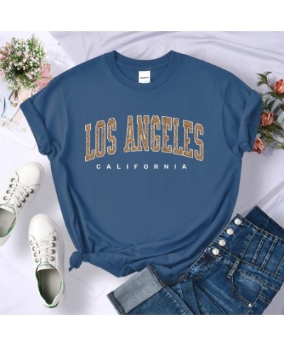 American city Los Angeles California Women Tshirt Brand Summer T Shirt Casual Sport Tee Clothes Street Harajuku Crop Top T $2...