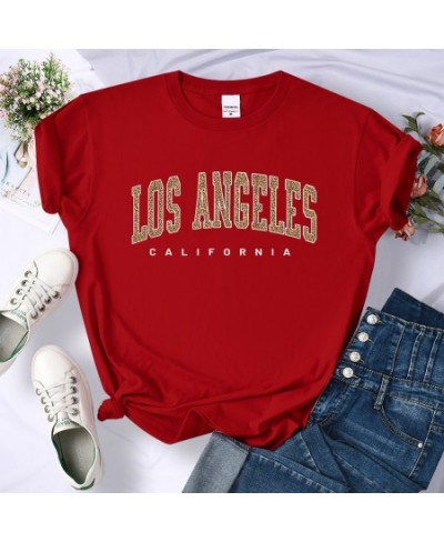 American city Los Angeles California Women Tshirt Brand Summer T Shirt Casual Sport Tee Clothes Street Harajuku Crop Top T $2...