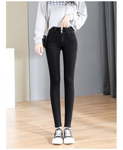 Jeans for Women mom Jeans blue gray black Woman High Elastic Stretch Jeans female washed denim skinny pencil pants male $47.9...