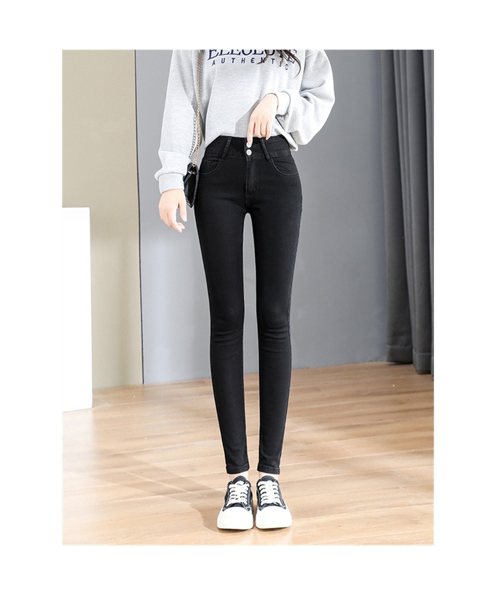 Jeans for Women mom Jeans blue gray black Woman High Elastic Stretch Jeans female washed denim skinny pencil pants male $47.9...