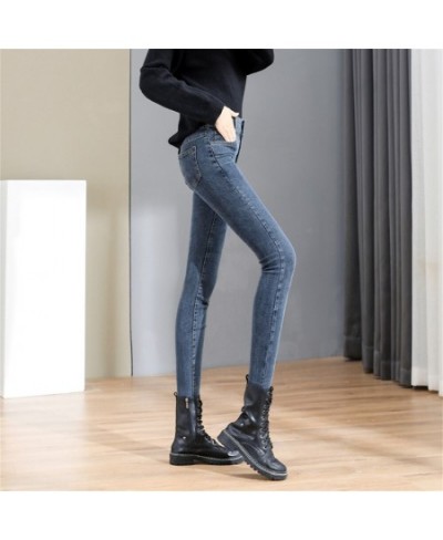 Jeans for Women mom Jeans blue gray black Woman High Elastic Stretch Jeans female washed denim skinny pencil pants male $47.9...