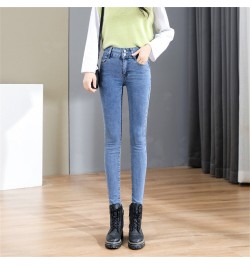 Jeans for Women mom Jeans blue gray black Woman High Elastic Stretch Jeans female washed denim skinny pencil pants male $47.9...