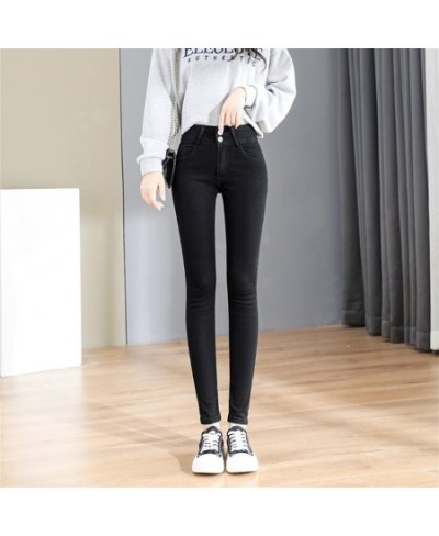 Jeans for Women mom Jeans blue gray black Woman High Elastic Stretch Jeans female washed denim skinny pencil pants male $47.9...