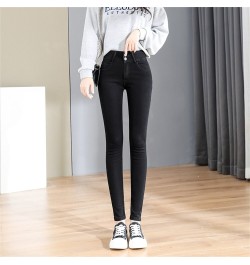 Jeans for Women mom Jeans blue gray black Woman High Elastic Stretch Jeans female washed denim skinny pencil pants male $47.9...