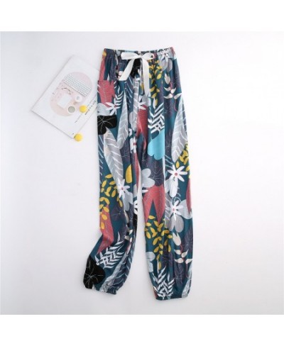 Spring Summer Printed Pajama Home Pants Women Thin Soft Pants Korean Style Loose Sweat Trousers Femme Plus Size Bottoms Pyjam...