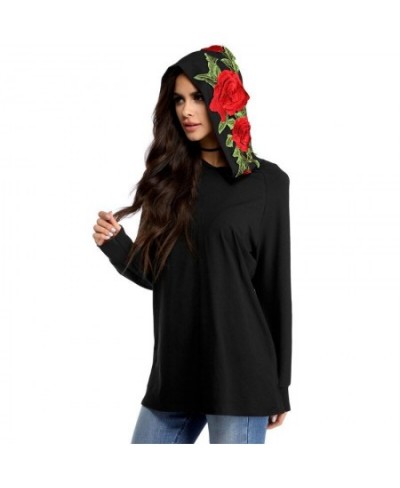 New Fashion Womens Long Sleeve Hoodies Autumn Spring Casual Sweatshirt Floral Pullover Tops Hoodies Casual Street Wear $28.65...