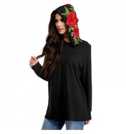 New Fashion Womens Long Sleeve Hoodies Autumn Spring Casual Sweatshirt Floral Pullover Tops Hoodies Casual Street Wear $28.65...