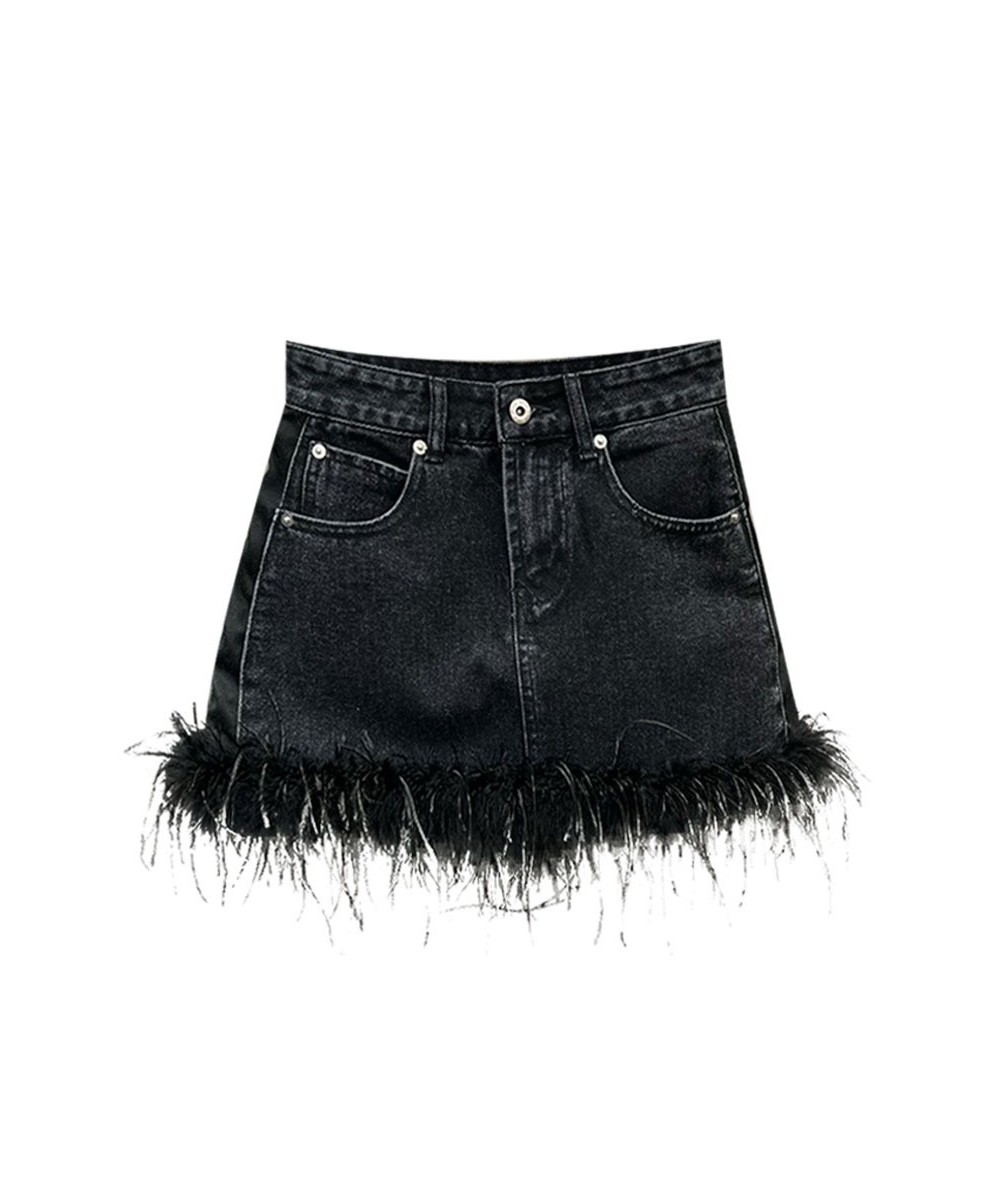 Fashion Women's Denim Skirt Button High Waist Spliced Feather Rivet Solid Color Mini Skirts Spring 2023 Trend New 17A6228 $47...