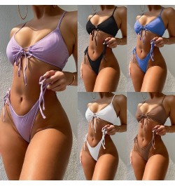 2023 New Solid Push Up Bikinis Swimsuit Women High Cut Bathing Suits Swimwear Conjunto Biquinis Feminino Trajes De Baño Mujer...