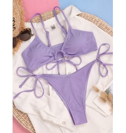 2023 New Solid Push Up Bikinis Swimsuit Women High Cut Bathing Suits Swimwear Conjunto Biquinis Feminino Trajes De Baño Mujer...