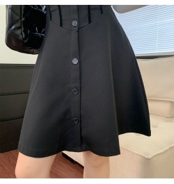 M-4XL 2022 New Black Breasted High Waist Skirt Women Covering Belly and Waist A-line Skirt Versatile Mini Skirt Short Skirt $...