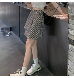 XS-3XL Womens Above Knee A-line Skirts Summer Female High Waist Plaid Slim Casual Fashion Hip Ladies Clothes Hw40 $40.43 - Sk...