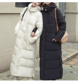 Long Parker Coat Jacket 2022 Women Autumn Winter Thick Warm Coats Woven Block Trend Hooded Comfortable Korean Coat Parkas $73...