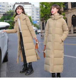 Long Parker Coat Jacket 2022 Women Autumn Winter Thick Warm Coats Woven Block Trend Hooded Comfortable Korean Coat Parkas $73...