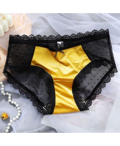 Women's Underwear Seamless Ice Silk Panties for Women Lace Women's Lingerie Female Underwear Lady Briefs Shiny Tanga Underpan...