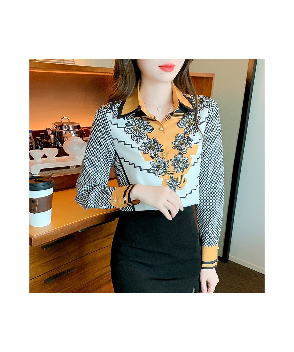 2022 Spring Summer Women's silk Blouses New chic printing ladies shirts Long Sleeve Shirts Tops Blusas Mujer $31.31 - Women Tops