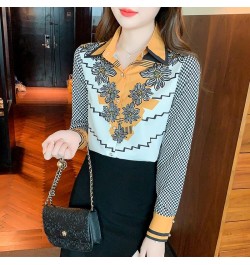 2022 Spring Summer Women's silk Blouses New chic printing ladies shirts Long Sleeve Shirts Tops Blusas Mujer $31.31 - Women Tops