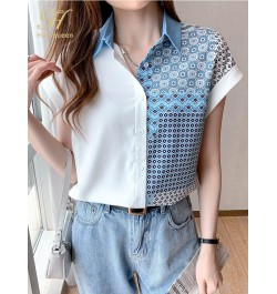 New Wear Work Female Blouses Colorblock Print Simple Shirt Summer Tops Korean Casual Blouse Occupation Women Blusas $35.26 - ...