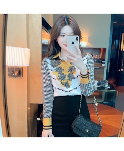 2022 Spring Summer Women's silk Blouses New chic printing ladies shirts Long Sleeve Shirts Tops Blusas Mujer $31.31 - Women Tops