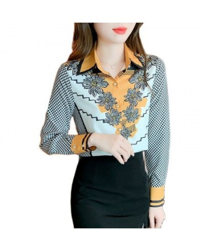 2022 Spring Summer Women's silk Blouses New chic printing ladies shirts Long Sleeve Shirts Tops Blusas Mujer $31.31 - Women Tops