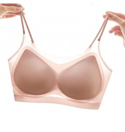 Sexy Bra Small Seamless Gathered Bra Comfortable Women's Vest Sling Ultra-thin Ice Silk Beautiful Back Womens Bra $21.50 - Un...