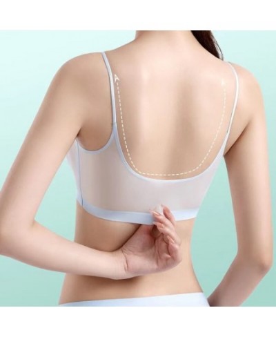 Sexy Bra Small Seamless Gathered Bra Comfortable Women's Vest Sling Ultra-thin Ice Silk Beautiful Back Womens Bra $21.50 - Un...