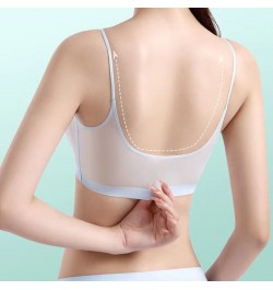 Sexy Bra Small Seamless Gathered Bra Comfortable Women's Vest Sling Ultra-thin Ice Silk Beautiful Back Womens Bra $21.50 - Un...