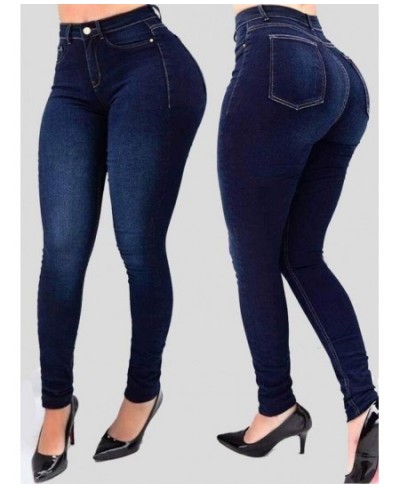 Women's Jeans Street Trend Solid Color High-waist Stretch Slim-fit Denim Pants Shaping High Waisted Jeans Women Vintage Jeans...