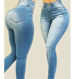 Women's Jeans Street Trend Solid Color High-waist Stretch Slim-fit Denim Pants Shaping High Waisted Jeans Women Vintage Jeans...