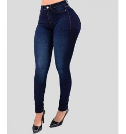 Women's Jeans Street Trend Solid Color High-waist Stretch Slim-fit Denim Pants Shaping High Waisted Jeans Women Vintage Jeans...